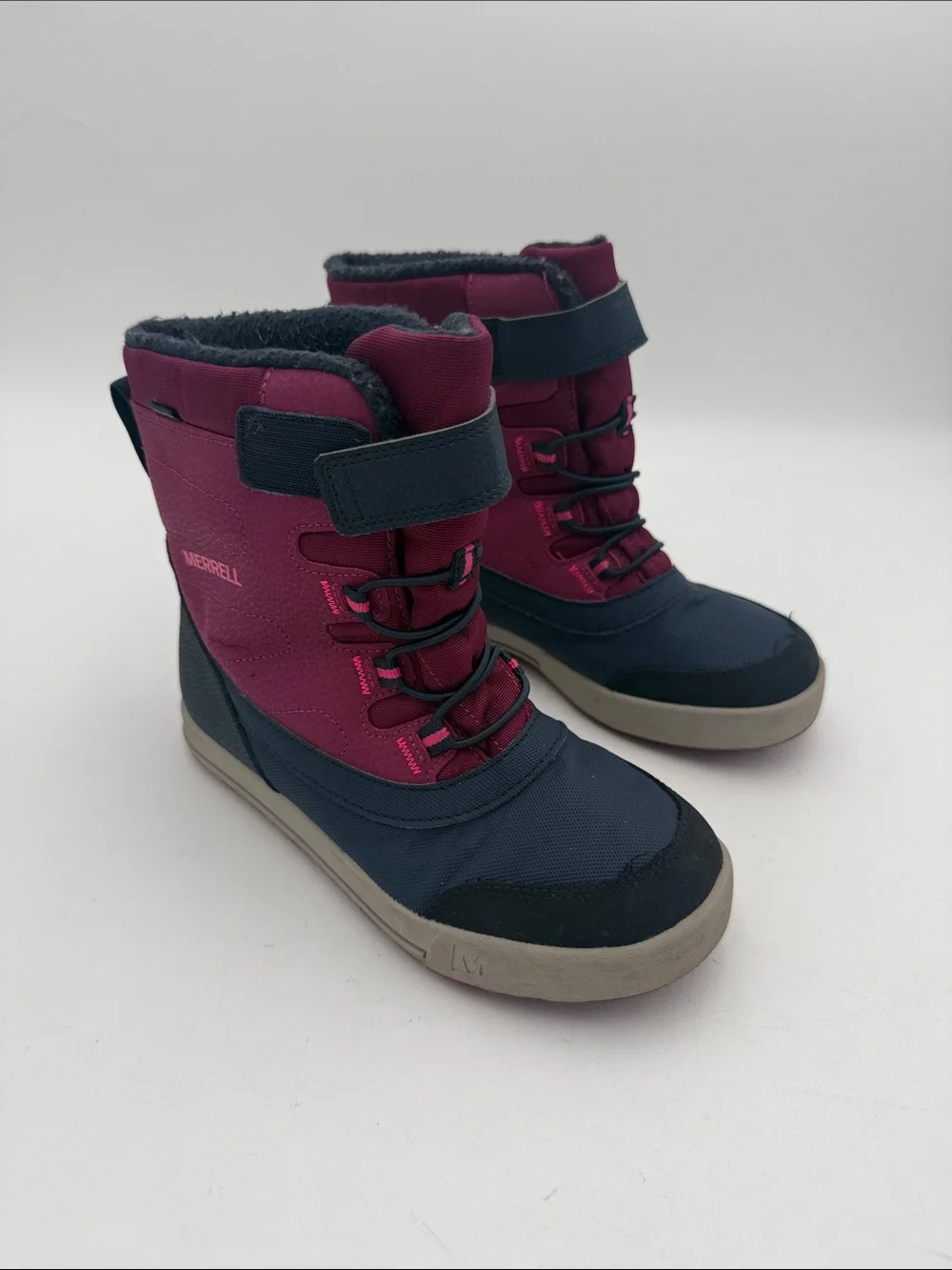 Merrell Kids Burgundy (Pink) Winter Snow Boots 3 waterproof outdoor casual
